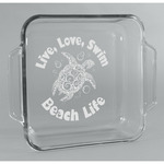 Sea Turtles Glass Cake Dish - 8in x 8in