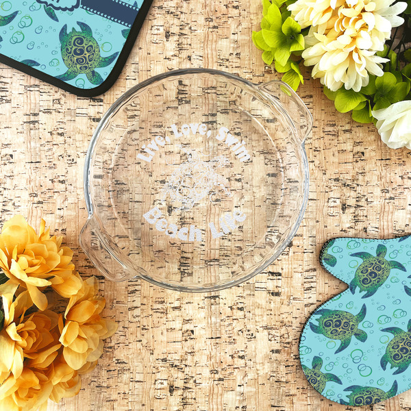 Sea Turtles Glass Pie Dish - LIFESTYLE