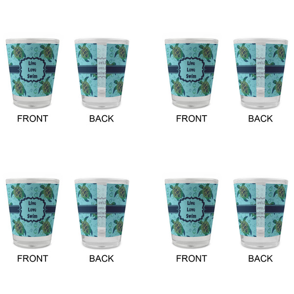 Sea Turtles Glass Shot Glass - Standard - Set of 4 - APPROVAL