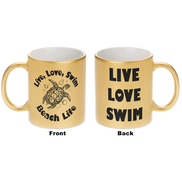 Sea Turtles Gold Mug - Apvl