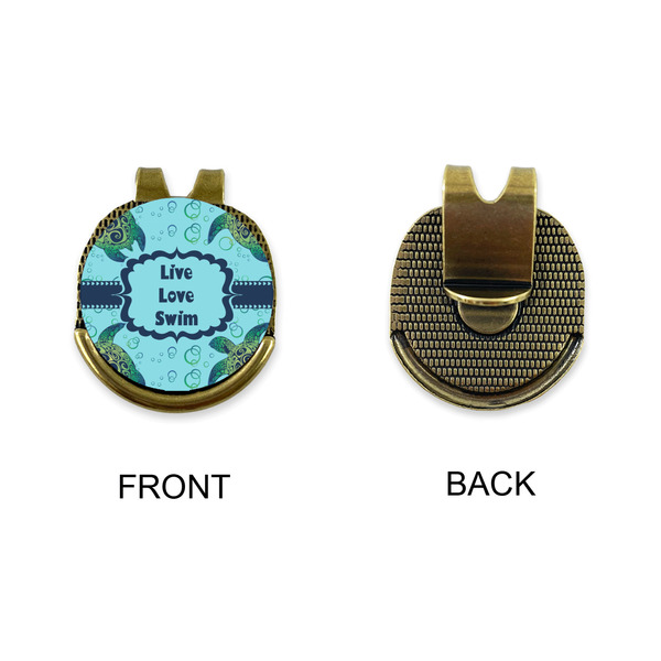 Sea Turtles Golf Ball Hat Clip Marker - Apvl - GOLD