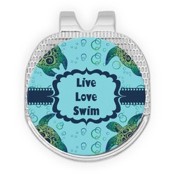 Sea Turtles Golf Ball Marker - Hat Clip - Silver