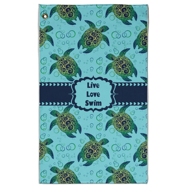 Custom Sea Turtles Golf Towel - Poly-Cotton Blend - Large