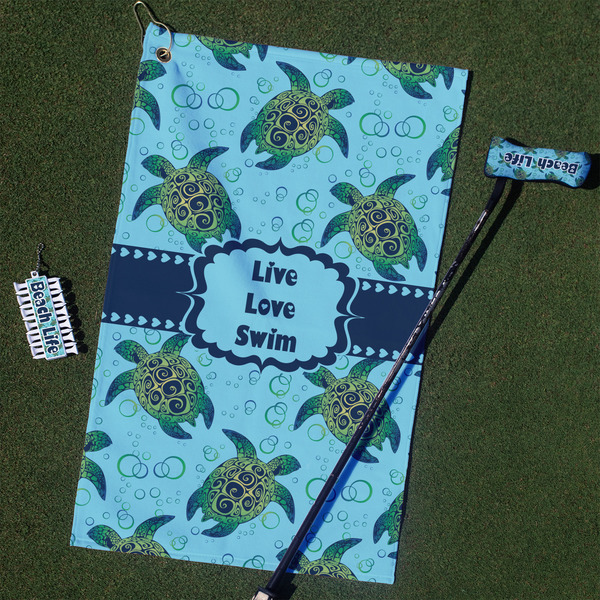 Custom Sea Turtles Golf Towel Gift Set (Personalized)