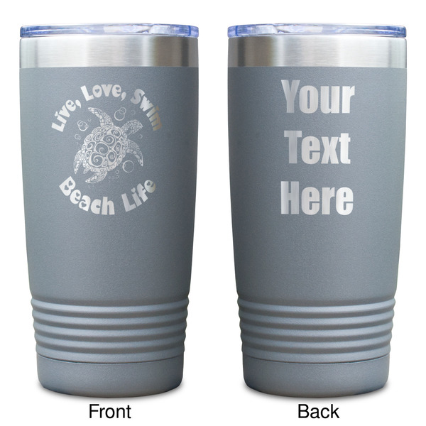 Sea Turtles Gray Polar Camel Tumbler - 20oz - Double Sided - Approval