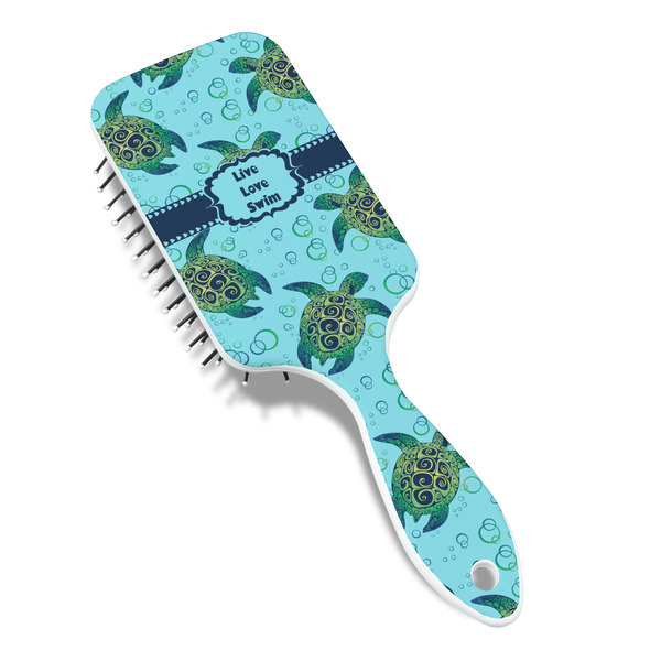 Sea Turtles Hair Brush - Angle View