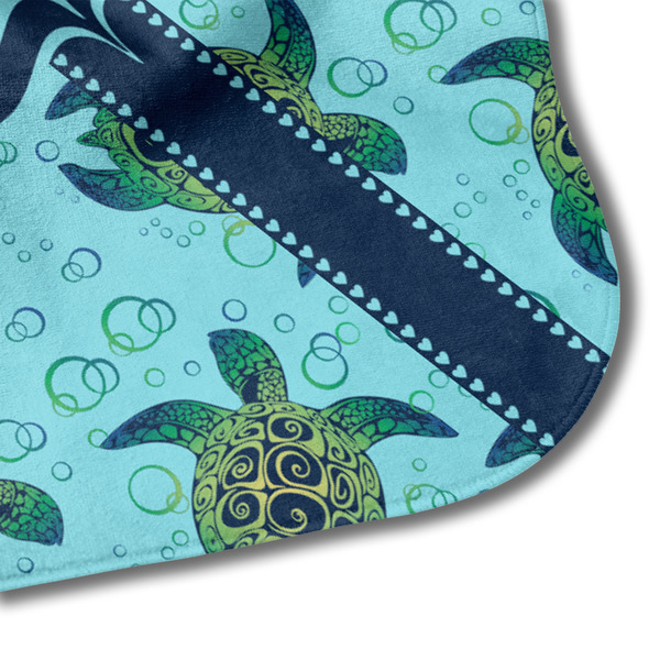 Sea Turtles Hooded Baby Towel- Detail Corner