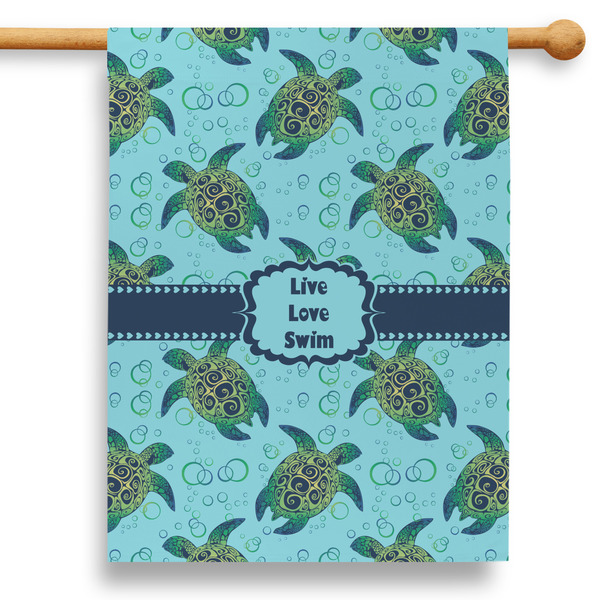 Custom Sea Turtles 28" House Flag - Single Sided