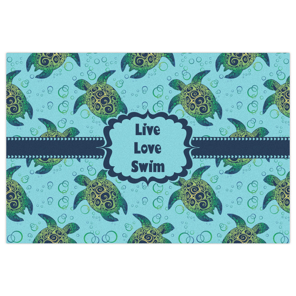 Sea Turtles Indoor / Outdoor Rug - 2'x3' - Front Flat