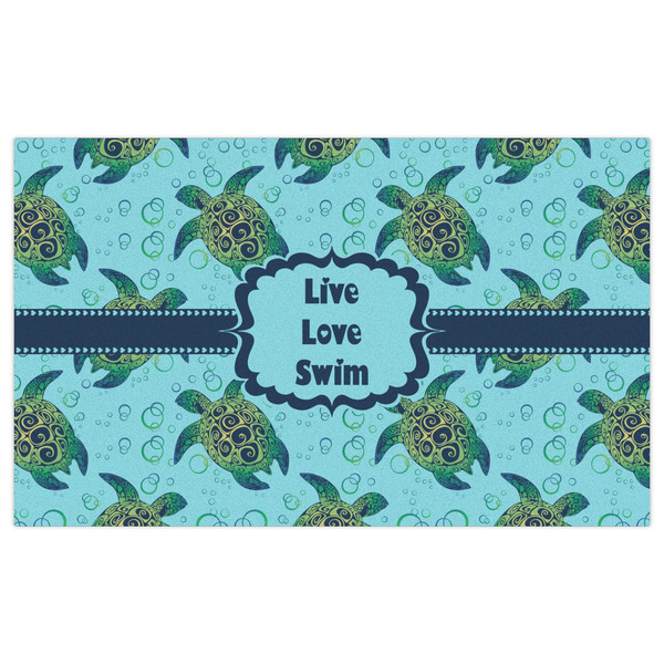 Sea Turtles Indoor / Outdoor Rug - 3'x5' - Front Flat