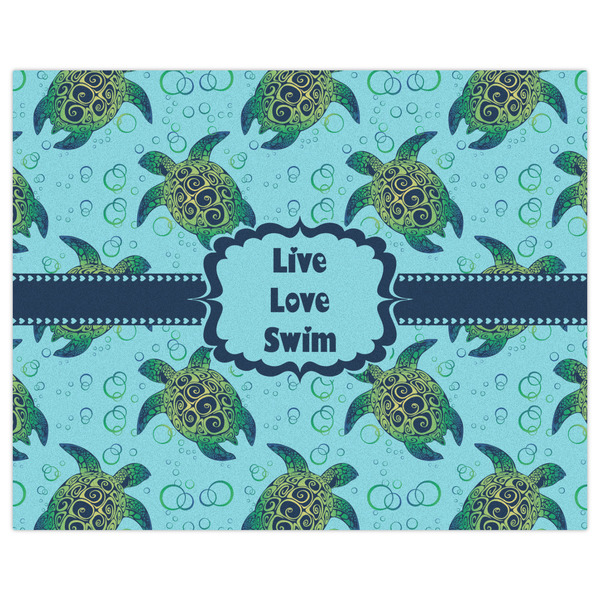 Sea Turtles Indoor / Outdoor Rug - 8'x10' - Front Flat