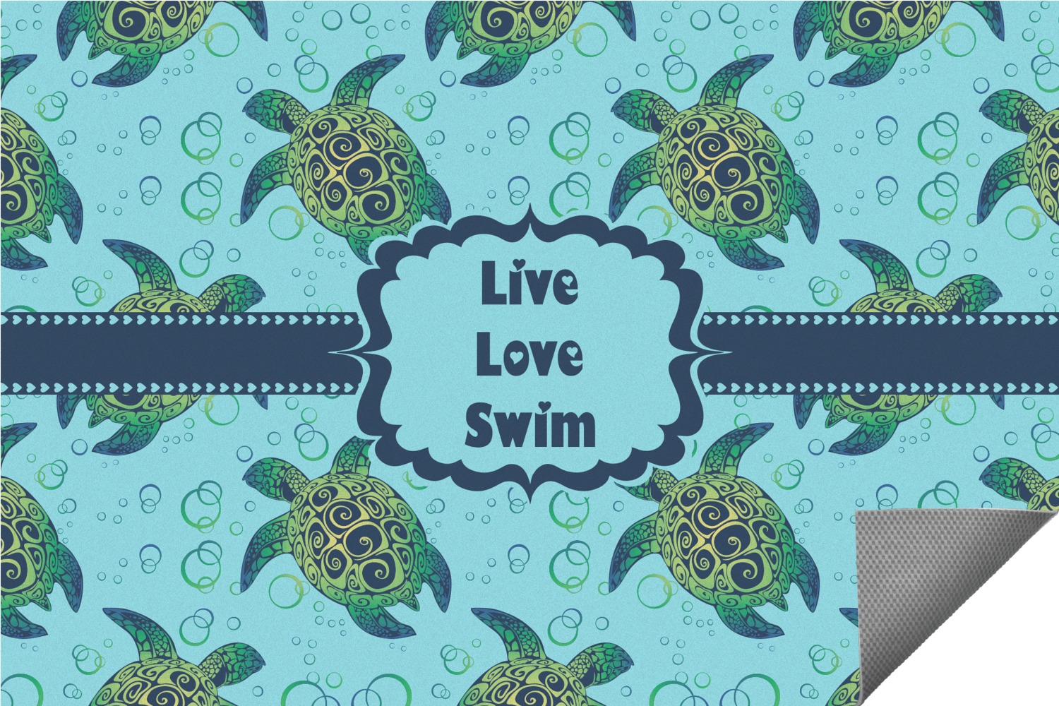 Sea Turtles Indoor / Outdoor Rug 8'x10' (Personalized) YouCustomizeIt