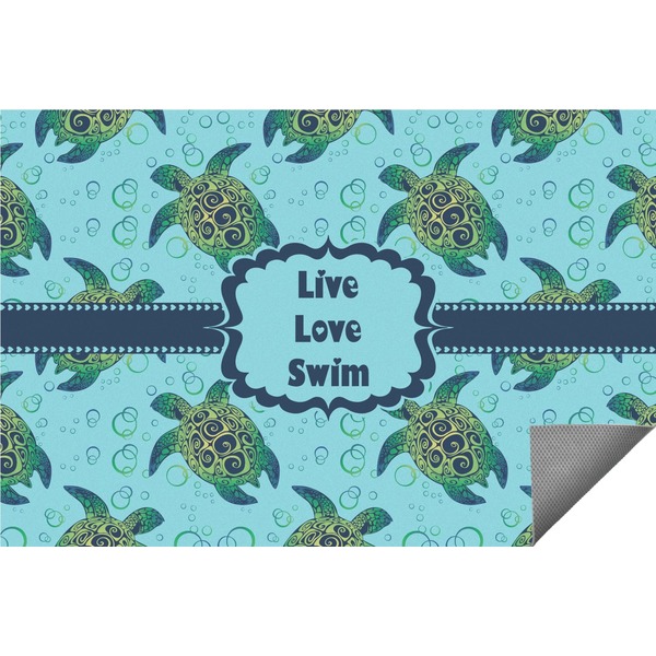 Custom Sea Turtles Indoor / Outdoor Rug (Personalized)