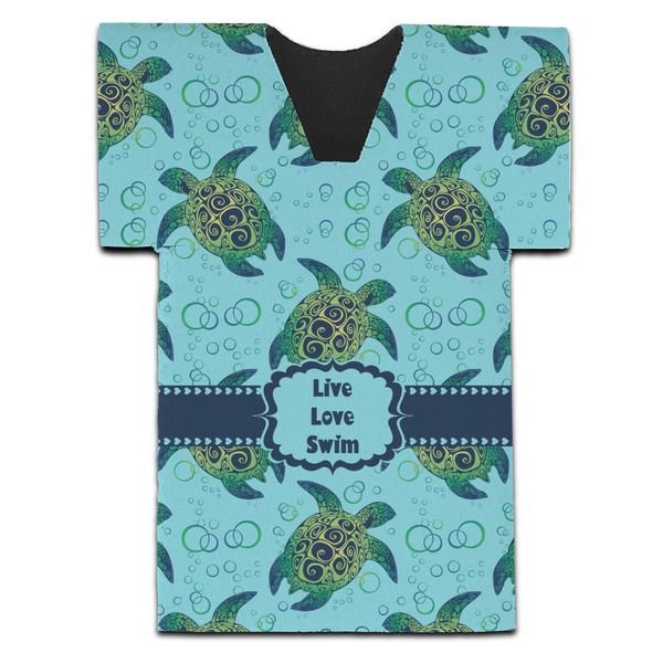 Custom Sea Turtles Jersey Bottle Cooler