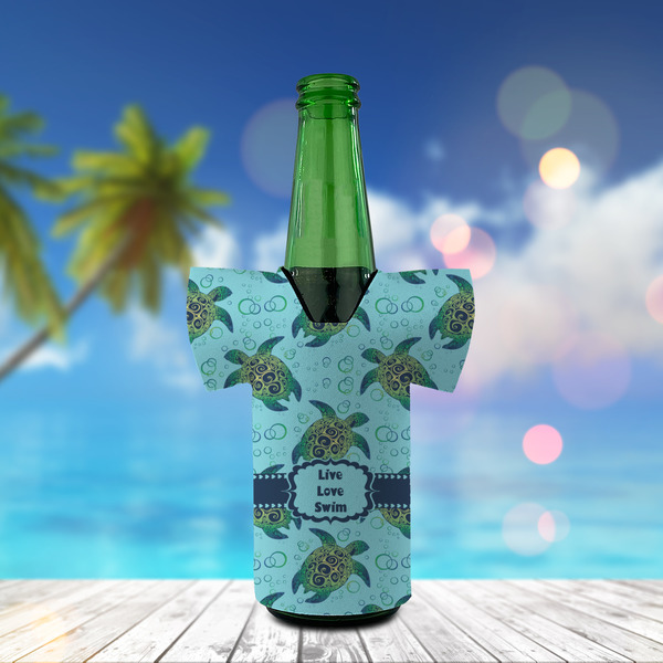 Sea Turtles Jersey Bottle Cooler - LIFESTYLE
