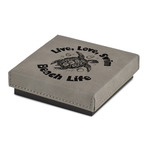 Sea Turtles Jewelry Gift Box - Engraved Leather Lid