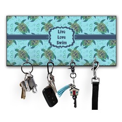 Sea Turtles Key Hanger w/ 4 Hooks w/ Name or Text