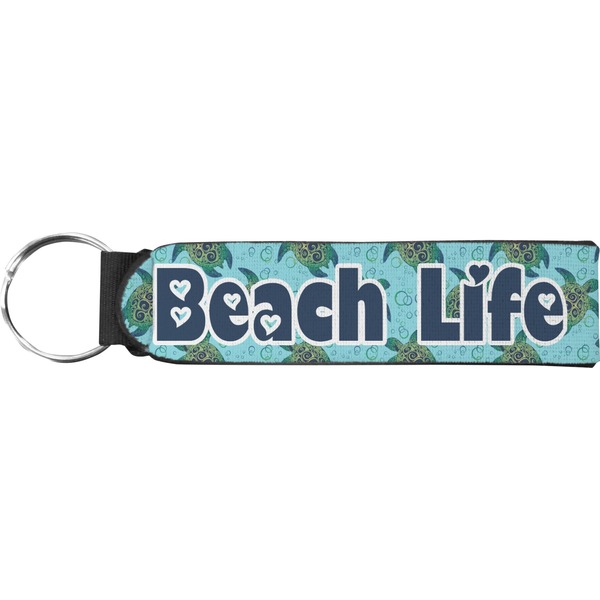 Custom Sea Turtles Neoprene Keychain Fob (Personalized)