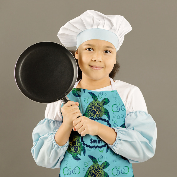 Sea Turtles Kid's Aprons - Medium - Lifestyle
