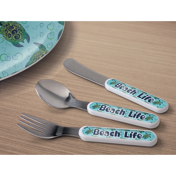 Sea Turtles Kids Flatware w/ Plate