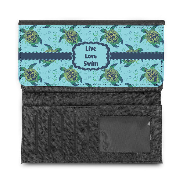 Sea Turtles Ladies Wallet - Half Way Open
