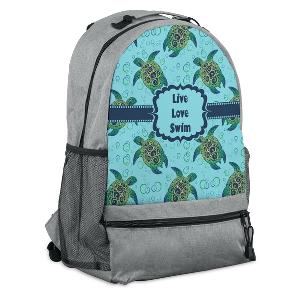 Custom Sea Turtles Backpack - Grey