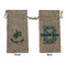 Sea Turtles Large Burlap Gift Bags - Front & Back