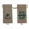 Sea Turtles Large Burlap Gift Bag - Front & Back
