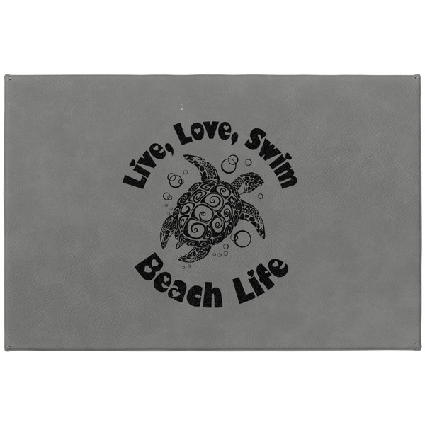 Sea Turtles Large Engraved Gift Box with Leather Lid - Approval