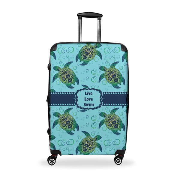 Custom Sea Turtles Suitcase - 28" Large - Checked