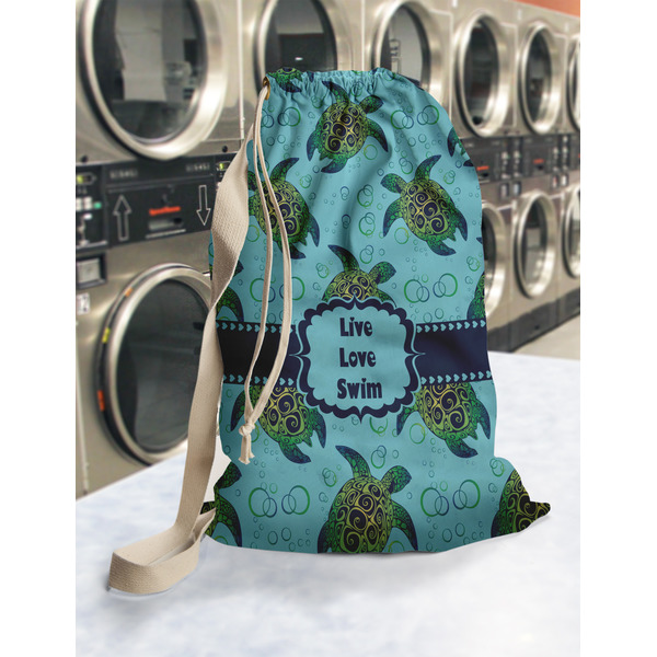 Sea Turtles Laundry Bag in Laundromat