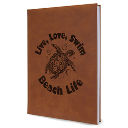 Sea Turtles Leather Sketchbook - Large - Single Sided