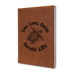 Sea Turtles Leather Sketchbook - Small - Double Sided