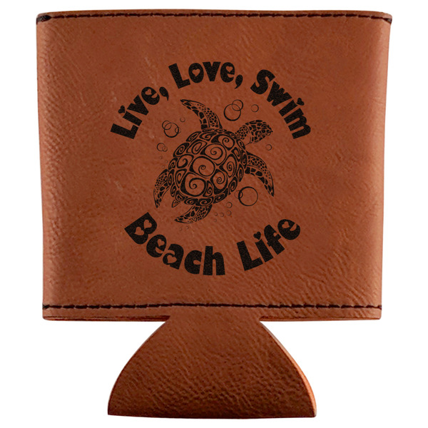 Custom Sea Turtles Leatherette Can Sleeve (Personalized)