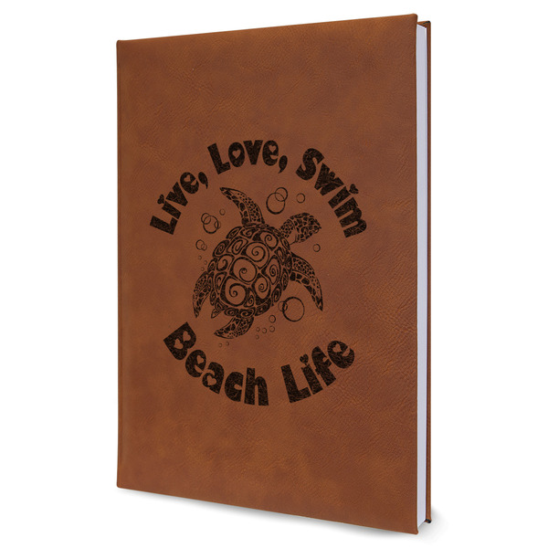 Custom Sea Turtles Leatherette Journal - Large - Single Sided