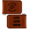 Sea Turtles Leatherette Magnetic Money Clip - Front and Back
