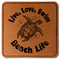 Sea Turtles Faux Leather Iron On Patch - Square