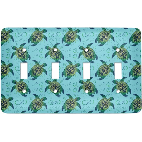 Custom Sea Turtles Light Switch Cover (4 Toggle Plate)