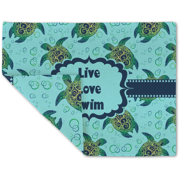 Sea Turtles Linen Placemat - Folded Corner (double side)