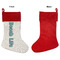 Sea Turtles Linen Stockings w/ Red Cuff - Front & Back (APPROVAL)