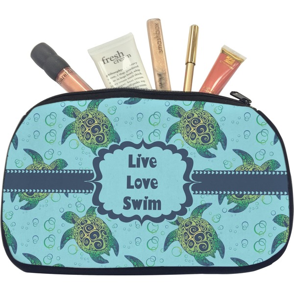 Custom Sea Turtles Makeup / Cosmetic Bag - Medium (Personalized)