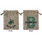 Sea Turtles Medium Burlap Gift Bag - Front & Back