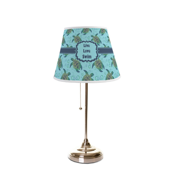 Sea Turtles Poly Film Empire Lampshade - On Stand