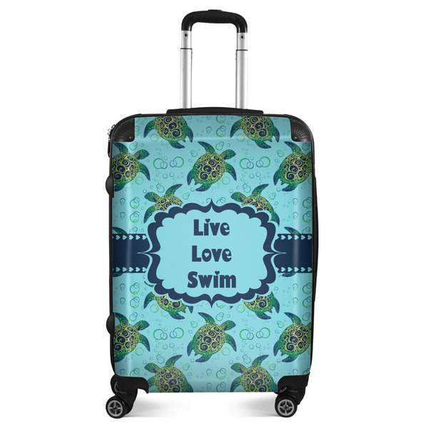 Custom Sea Turtles Suitcase - 24" Medium - Checked