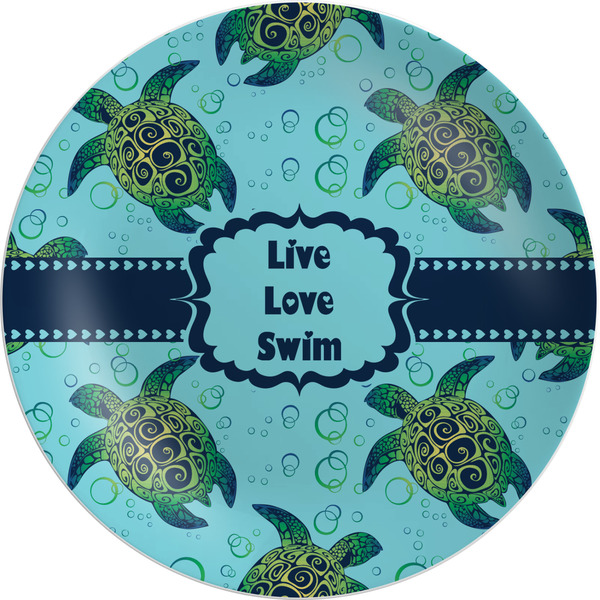 Custom Sea Turtles Melamine Salad Plate - 8" (Personalized)