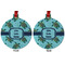 Sea Turtles Metal Ball Ornament - Front and Back