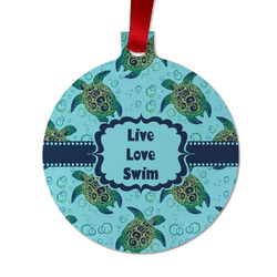 Sea Turtles Metal Ball Ornament - Double Sided