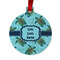 Sea Turtles Metal Ball Ornament - Front