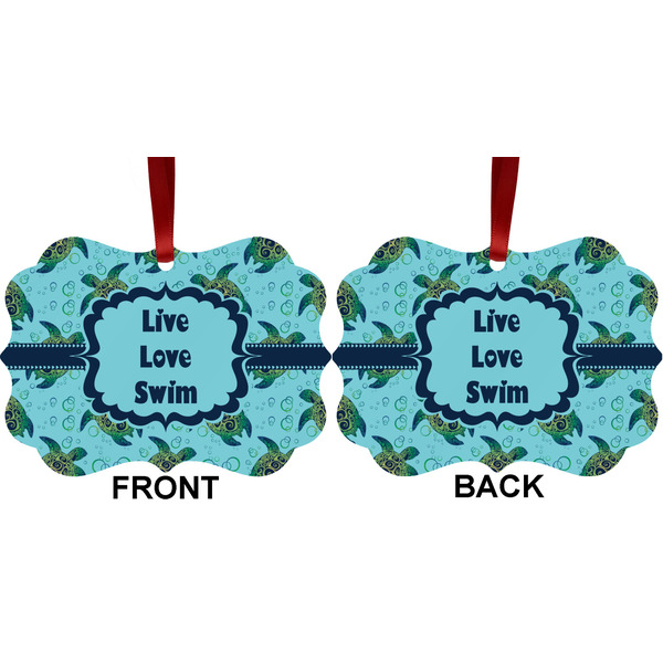 Sea Turtles Metal Benilux Ornament - Front and Back (APPROVAL)