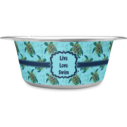 Sea Turtles Stainless Steel Dog Bowl - Small (Personalized)